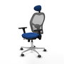 PIQUERAS Y CRESPO Silla de oficina Jorquera con mecanismo Sincro/Traslack, Azul y Gris