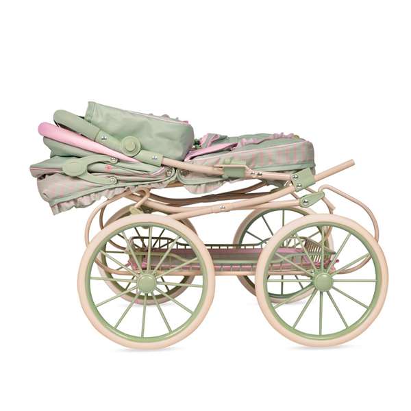 BebéDue Carriola de Muñeca Plegable con Sombrilla y Bolso, para Muñecas de Hasta 48 cm, Coches para Niñas, Dimensiones 93x80x42 cm