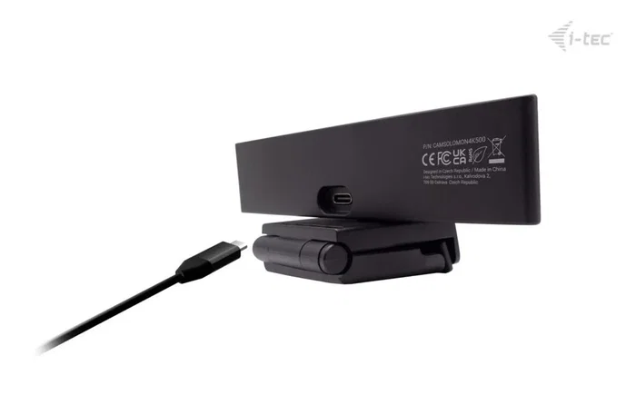 i-tec SOLOMON 500 Cámara Web 4K Ultra HD 8.29MP con Autofoco PDAF, Plug & Play USB, 2 Micrófonos, Negro - Ideal para Videoconferencias y Presentaciones