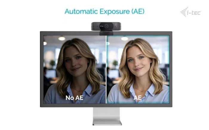 i-tec SOLOMON 500 Cámara Web 4K Ultra HD 8.29MP con Autofoco PDAF, Plug & Play USB, 2 Micrófonos, Negro - Ideal para Videoconferencias y Presentaciones