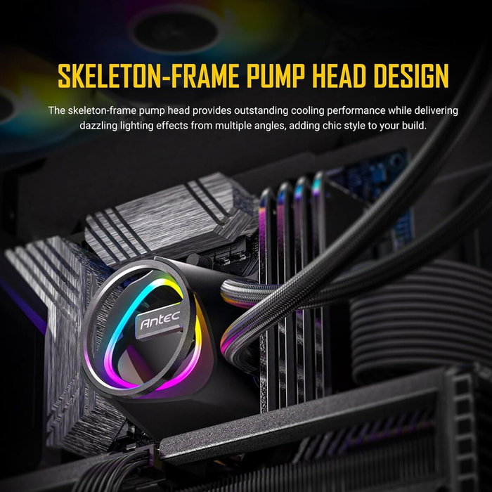 Antec Skeleton 240 ARGB Sistema de refrigeración líquida de 240 mm Negro