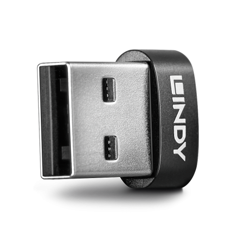 Lindy Adaptador USB 2.0 de USB-C a USB-A Negro 41884
