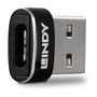 Lindy Adaptador USB 2.0 de USB-C a USB-A Negro 41884