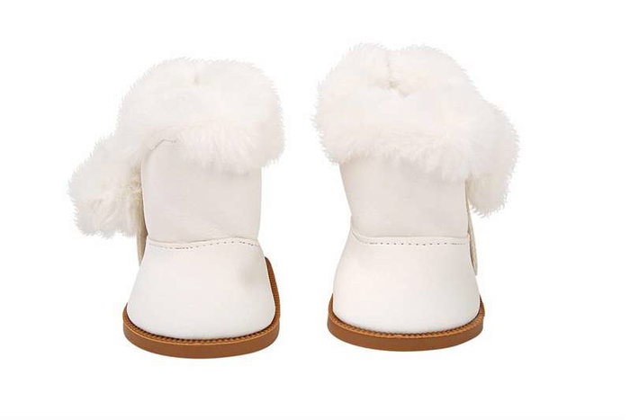 Muñecas Arias Set Botas Blancas con Pelo para Muñecos de 40 cm Muñecas Arias Set Botas Blancas con Pelo para Muñecos de 40 cm