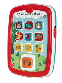 Creaciones Llopis Tablet Educativa Infantil con Sonidos de Animales y Números, 5 Idiomas (Español, Portugués, Francés, Italiano, Inglés), Sin Pilas, para Bebés +0 Meses