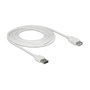 DeLOCK 85201 Cable de extensión EASY-USB 2.0 USB tipo A macho a USB tipo A hembra, 3 m, Blanco