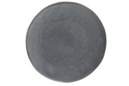 DKD Home Decor Plato de Gres Esmaltado Azul Celeste