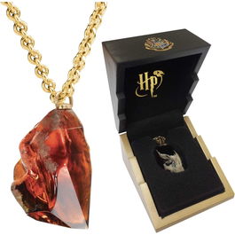 The Noble Collection Colgante Harry Potter Piedra Filosofal en Cristal y Chapado en Oro - Réplica Coleccionable