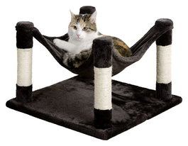 Kerbl Hamaca para Gatos Samira Antracita 49x49cm con Felpa y Sisal