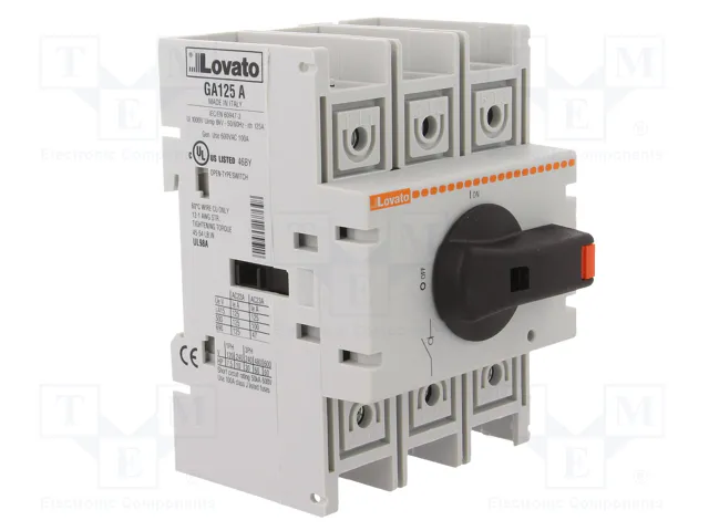 LOVATO ELECTRIC Interruptor de aislamiento GA 3 polos 125A