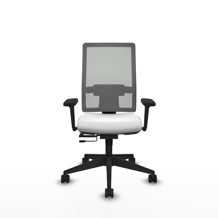 PIQUERAS Y CRESPO Silla de oficina Horna con mecanismo Sincro/Traslack, Blanco y Gris