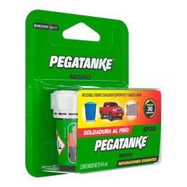 Pegatanke - Pegamento Epóxico Bi-Componente Negro 44 ml, Profesional, Resistente hasta 300°C, Secado 30 min, Aplicable Bajo Agua, para Metal, Madera, Plástico, Vidrio, Reparaciones