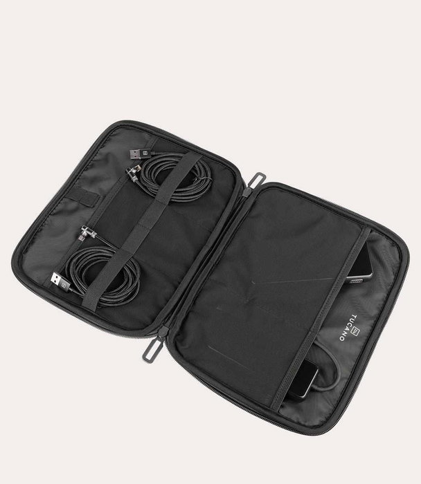 Tucano BFMCO-BK Estuche Organizador de Cables Universal, Negro, Plástico, 1 Pieza