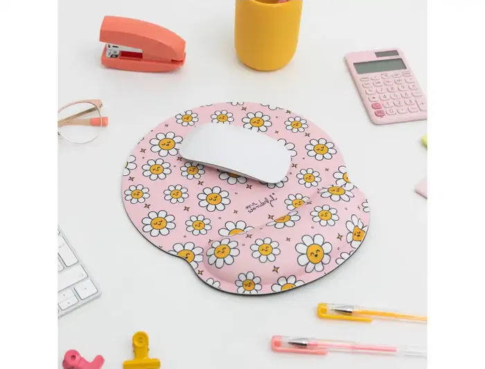 Mr Wonderful Alfombrilla de Ratón Ergonómica de Gel con Reposamuñecas Antideslizante y Bordes Reforzados 250x230 mm