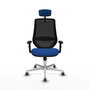 PIQUERAS Y CRESPO Silla de oficina Mardos Azul y Negro con Mecanismo Sincro