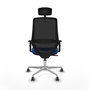 PIQUERAS Y CRESPO Silla de oficina Mardos Azul y Negro con Mecanismo Sincro