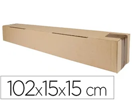 Q-connect Caja de cartón para embalar tubo canal simple 3 mm color kraft 1020x150x150 mm