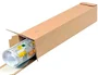 Q-connect Caja de cartón para embalar tubo canal simple 3 mm color kraft 1020x150x150 mm