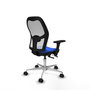 PIQUERAS Y CRESPO Silla de oficina Jorquera con mecanismo Sincro/Traslack, Azul y Blanco