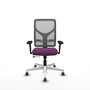 PIQUERAS Y CRESPO Silla de oficina Motilla con mecanismo Sincro/Traslack, Morado y Gris