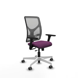 PIQUERAS Y CRESPO Silla de oficina Motilla con mecanismo Sincro/Traslack, Morado y Gris