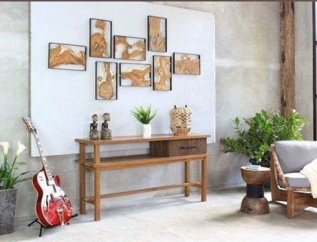 DKD Home Decor Decoración de Pared Raíz de Teca 25x2.5x40 cm