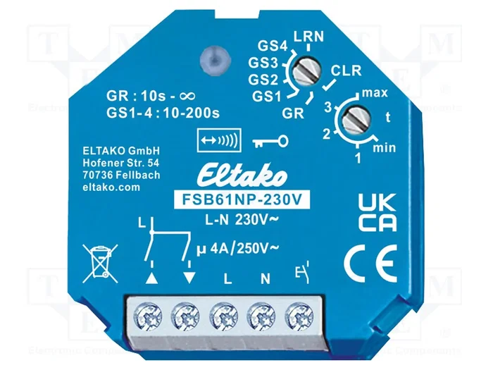 Eltako FSB61NP-230V Actuador de radio para empuje de corriente Eltako FSB61NP-230V Actuador de radio para empuje de corriente