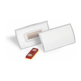 Durable DURABLE Namensschild Click Fold m Magnet 40x75mm transparente, 10 unidades