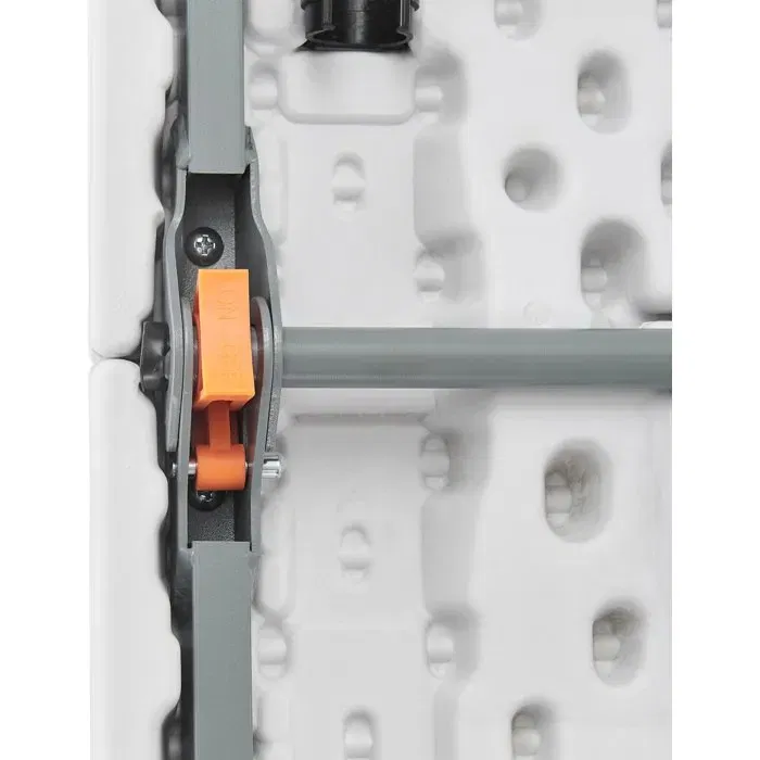 Mesa Plegable 150 cm 6 Personas Aucune Acero con Recubrimiento en Polvo para Interior y Exterior