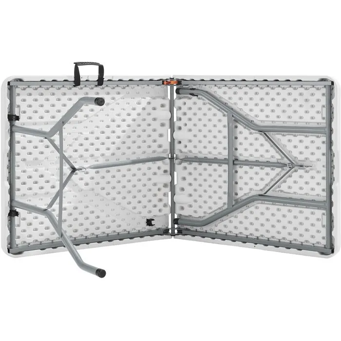 Mesa Plegable 150 cm 6 Personas Aucune Acero con Recubrimiento en Polvo para Interior y Exterior