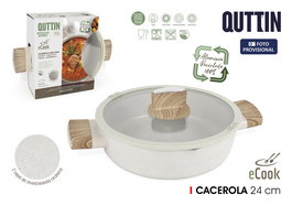 Quttin Cacerola Ecook con Tapa 24 cm (4 Unidades)