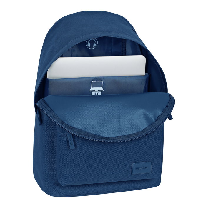 Safta Mochila Basic para Portátil 14,1 Pulgadas Azul Marino