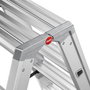Hailo Master D100 Escalera de tijera doble 2 x 4 pasos