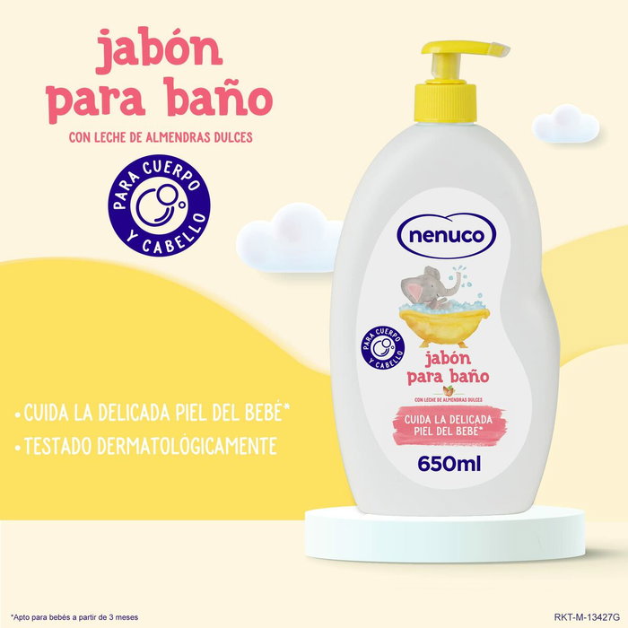 Nenuco Baño Hidratante con Leche de Almendras Dulces 650 ml