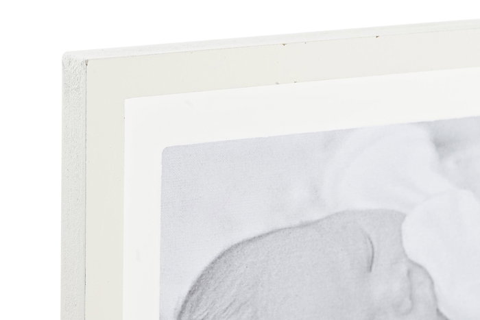 DKD Home Decor Marco Foto Baby safari 22 Blanco Natural MDF Cristal 2 x 20 x 19 cm (6 Unidades)