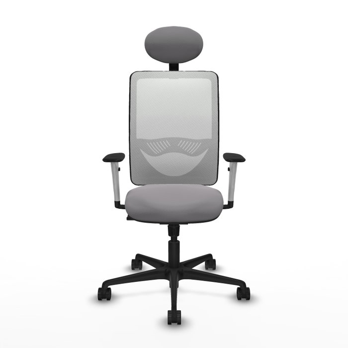 PIQUERAS Y CRESPO Silla de oficina Zulema con mecanismo Sincro, Gris y Blanco PIQUERAS Y CRESPO Silla de oficina Zulema con mecanismo Sincro, Gris y Blanco
