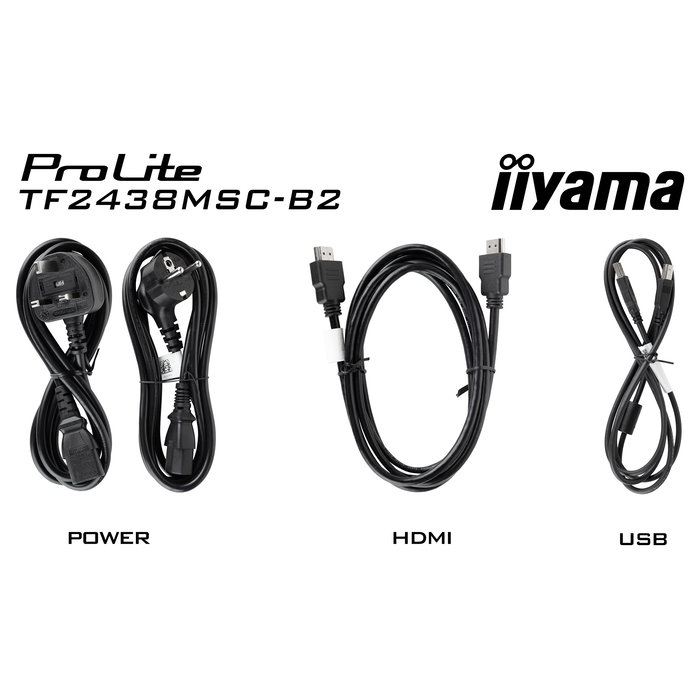 iiyama TF2438MSC-B2 Monitor Táctil IPS de 23.8 Pulgadas Full HD 1920x1080, Panel Capacitivo 10 Puntos, 525 cd/m2, Altavoces, VESA iiyama TF2438MSC-B2 Monitor Táctil IPS de 23.8 Pulgadas Full HD 1920x1080, Panel Capacitivo 10 Puntos, 525 cd/m2, Altavoces, VESA