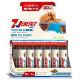MARNYS 7V Energy Shots 30Viales - Bebida Energética con Complejo de Vitaminas B, Cacao y Avellana, Apto para Veganos