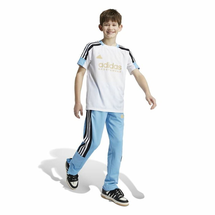 Camiseta de Manga Corta Infantil Adidas Nations Blanco