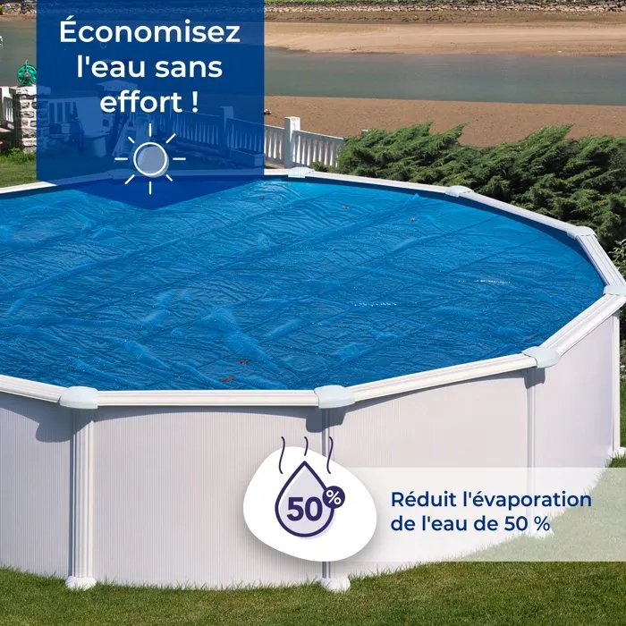 GRE CPROV810 Cubierta de burbujas para piscina 8.10 x 4.70 m, 180 micras, para acero/resina, tubular o autoportante GRE CPROV810 Cubierta de burbujas para piscina 8.10 x 4.70 m, 180 micras, para acero/resina, tubular o autoportante