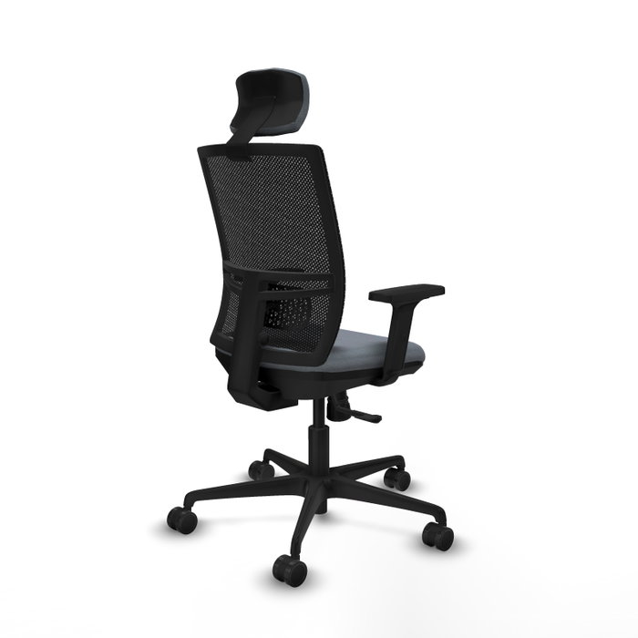 PIQUERAS Y CRESPO Silla de oficina Yunquera con mecanismo Sincro, Gris y Negro PIQUERAS Y CRESPO Silla de oficina Yunquera con mecanismo Sincro, Gris y Negro