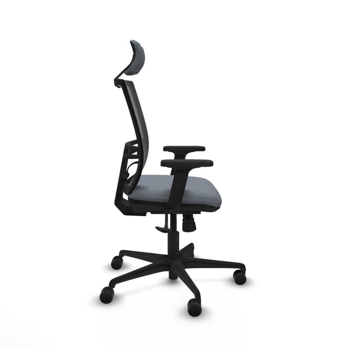 PIQUERAS Y CRESPO Silla de oficina Yunquera con mecanismo Sincro, Gris y Negro PIQUERAS Y CRESPO Silla de oficina Yunquera con mecanismo Sincro, Gris y Negro
