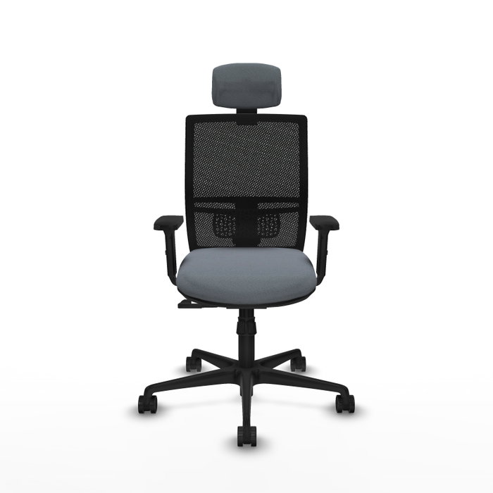 PIQUERAS Y CRESPO Silla de oficina Yunquera con mecanismo Sincro, Gris y Negro PIQUERAS Y CRESPO Silla de oficina Yunquera con mecanismo Sincro, Gris y Negro