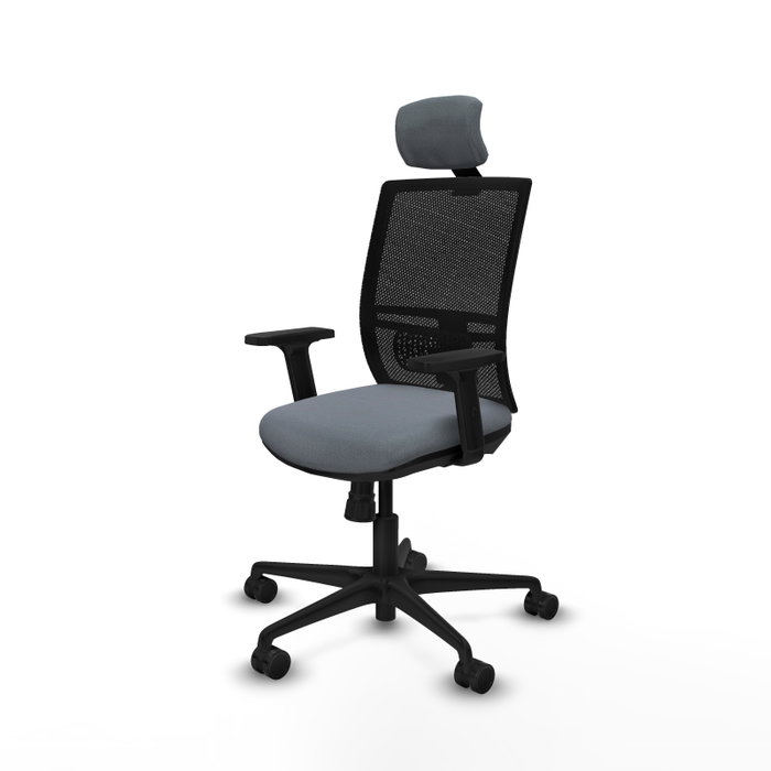 PIQUERAS Y CRESPO Silla de oficina Yunquera con mecanismo Sincro, Gris y Negro PIQUERAS Y CRESPO Silla de oficina Yunquera con mecanismo Sincro, Gris y Negro