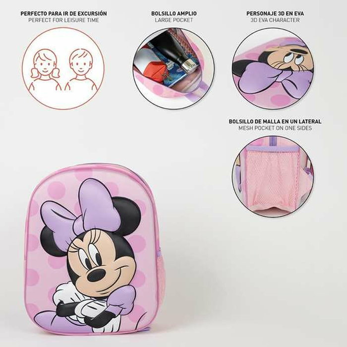Cerdá Mochila Infantil 3D Minnie Disney Rosa