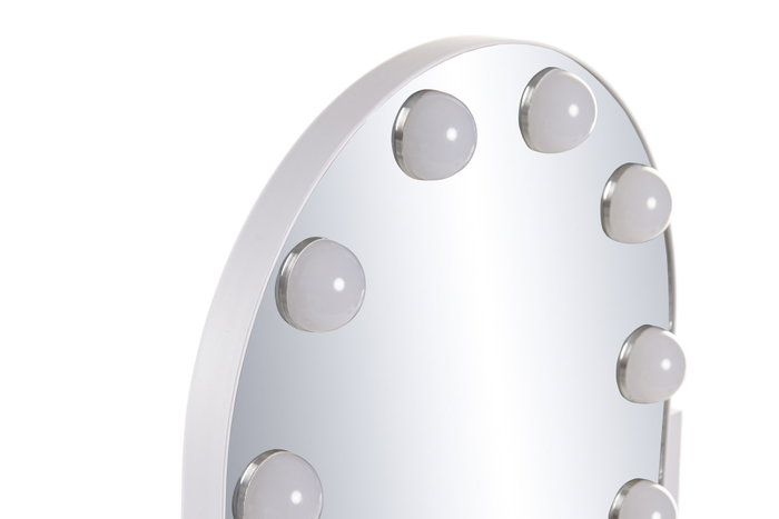DKD Home Decor Espejo LED de Cristal con Control Táctil y 3 Colores de Luz Blanco