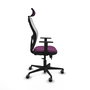 PIQUERAS Y CRESPO Silla de oficina Jorquera con mecanismo Sincro/Traslack, Morado y Blanco