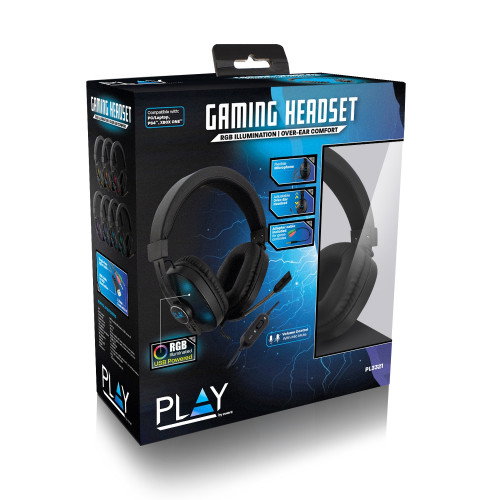 Ewent Auriculares Gaming PL3321 Negro con Iluminación RGB