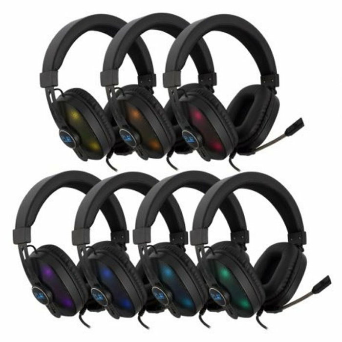 Ewent Auriculares Gaming PL3321 Negro con Iluminación RGB