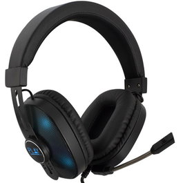 Ewent PL3321 Auriculares Gaming con Micrófono, Luz RGB, para PC, PlayStation 4 y Xbox One, Almohadillas Cómodas, Cable Antienredos